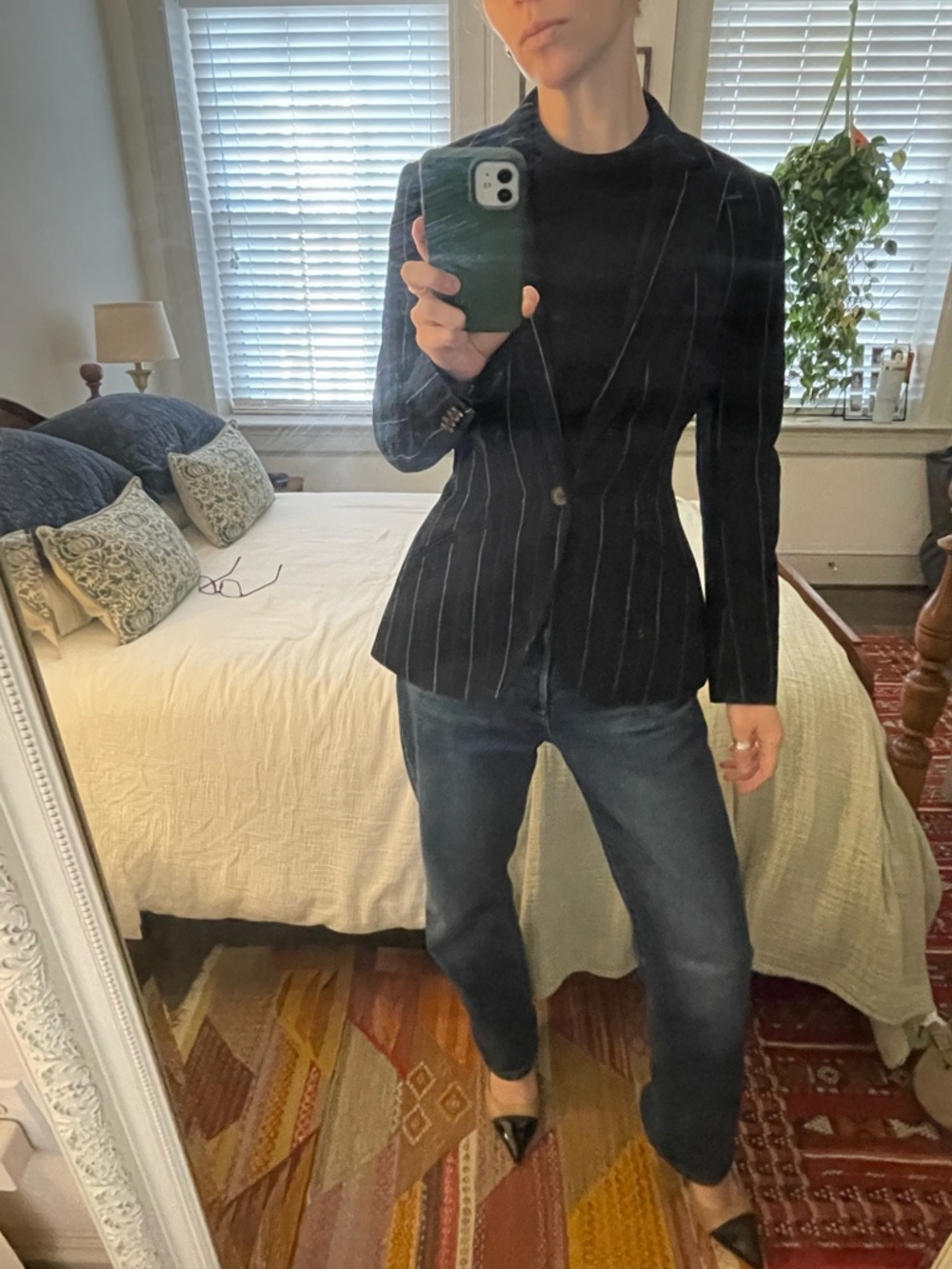 Ralph Lauren Navy Pinstripe Blazer
